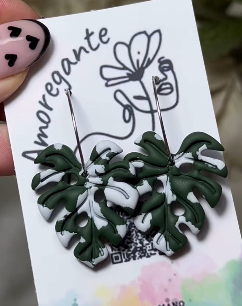 Hoja Monstera Variegada