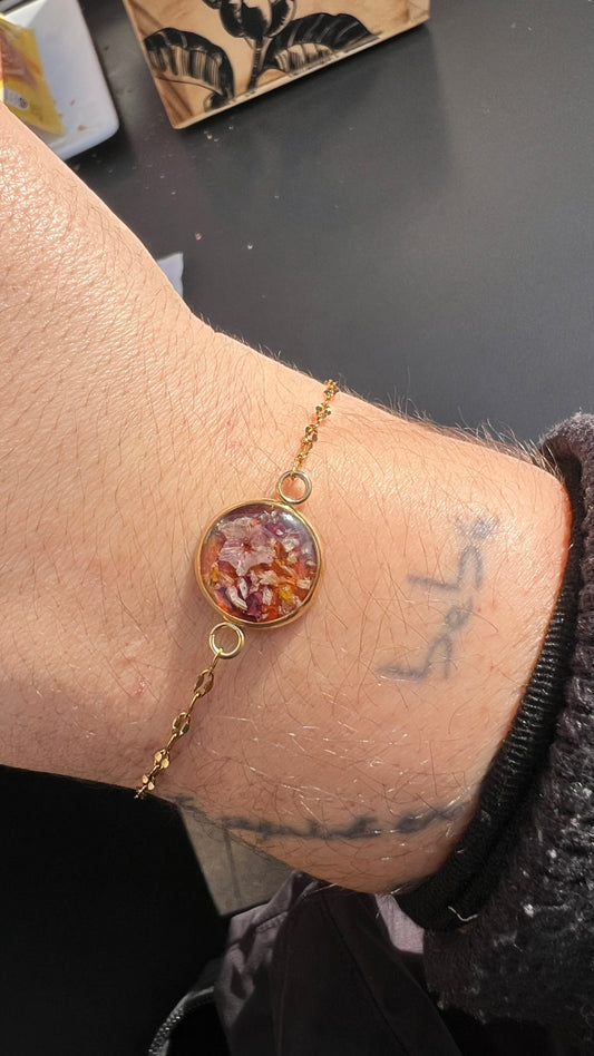 Pulsera "Amor Profundo" encapsulado Flores
