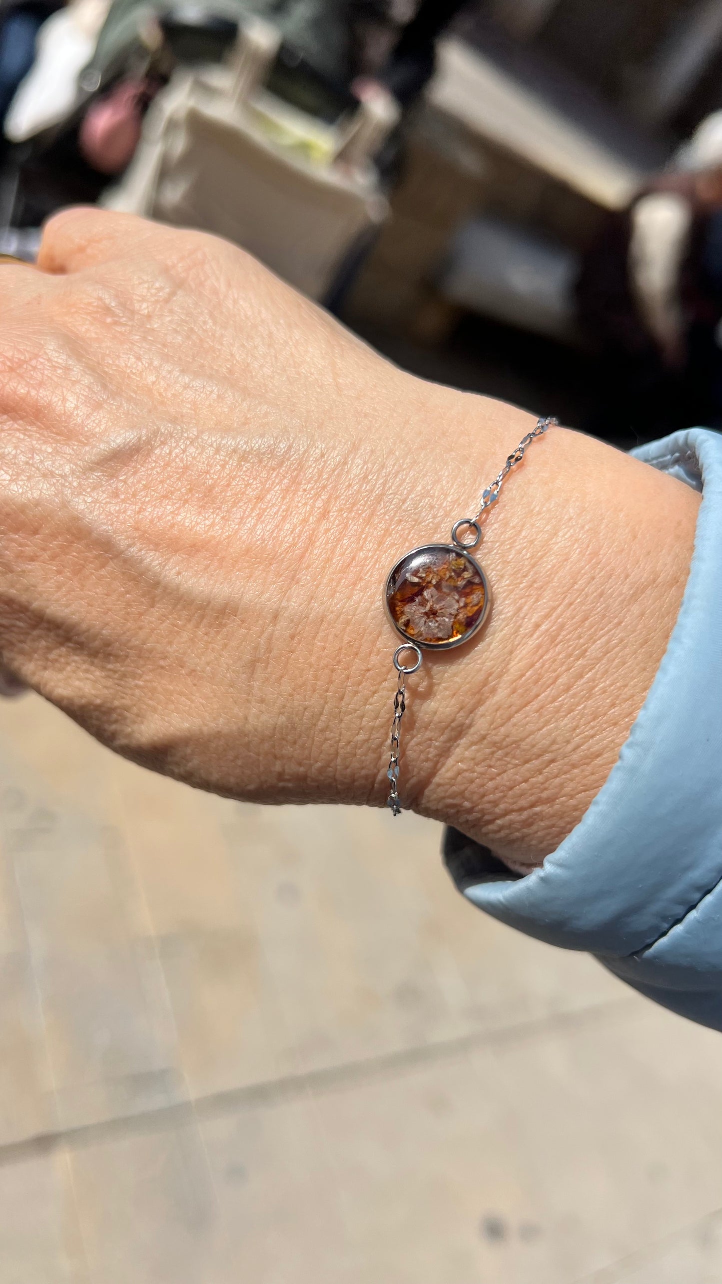 Pulsera "Amor Profundo" encapsulado Flores