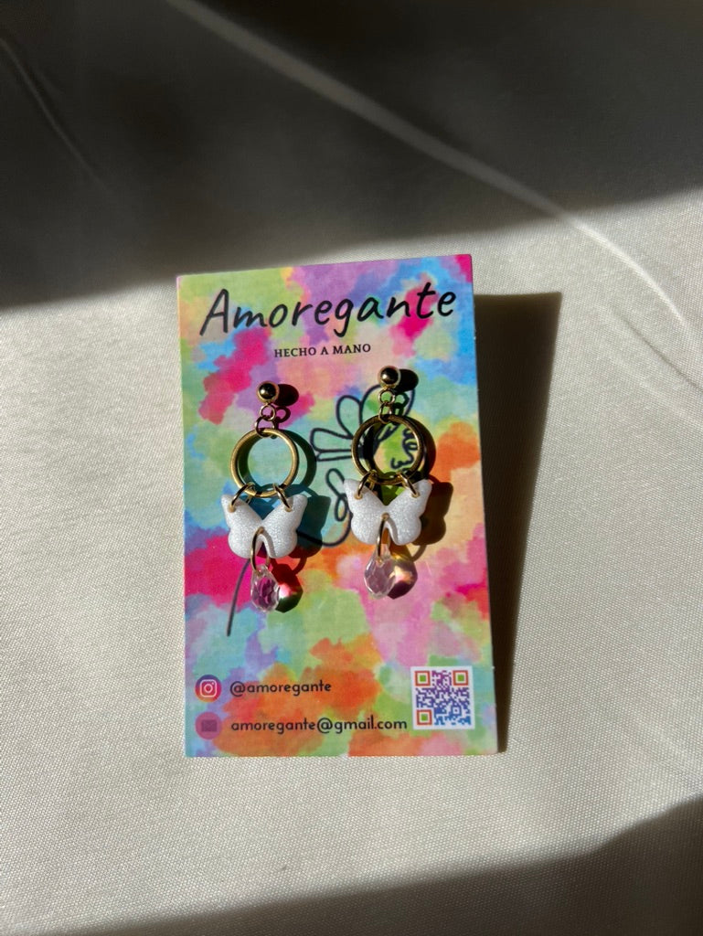 Mini Mariposa con cristal y entrepieza