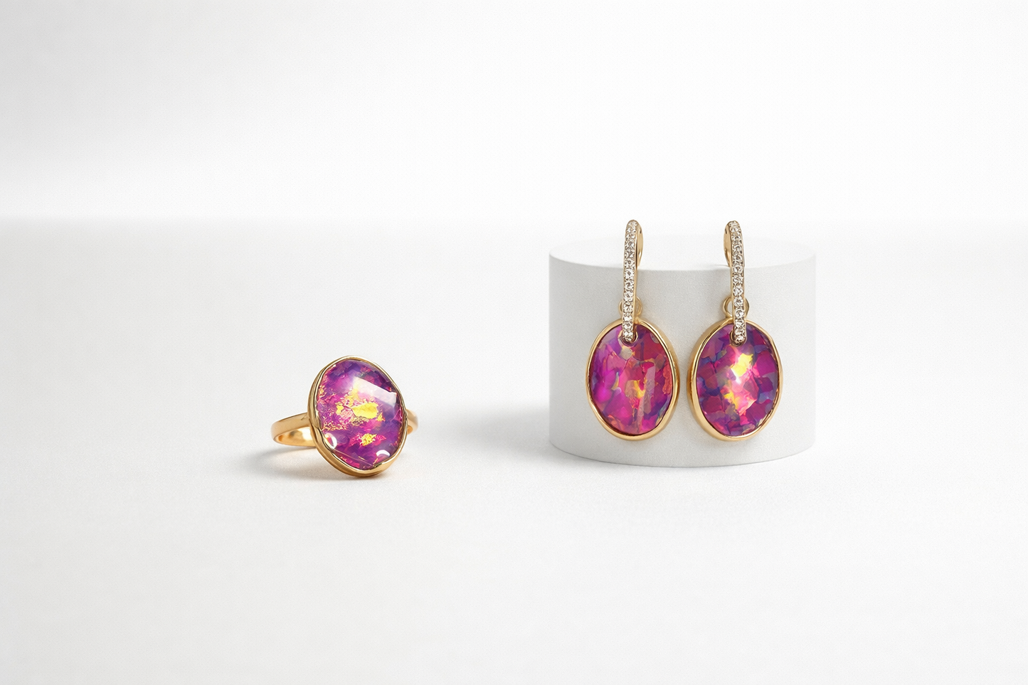 Esencia Conjunto Pendientes + Anillo