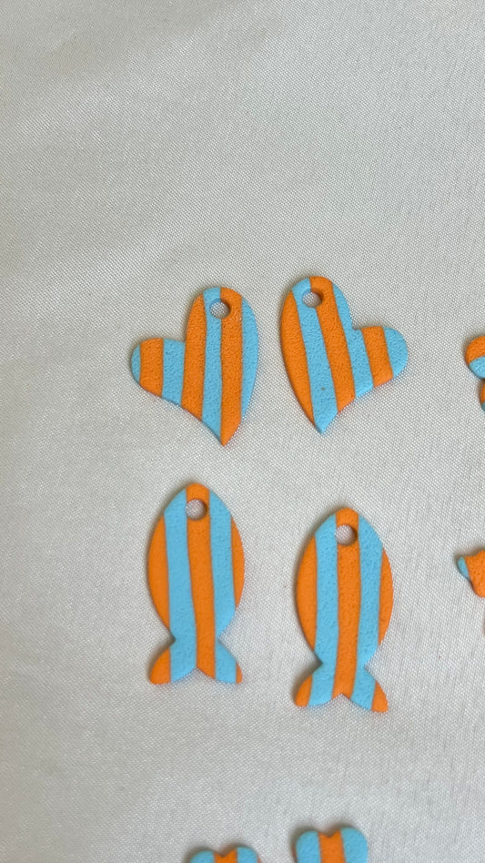 Rayas Celeste y Naranja pastel Primavera-Verano