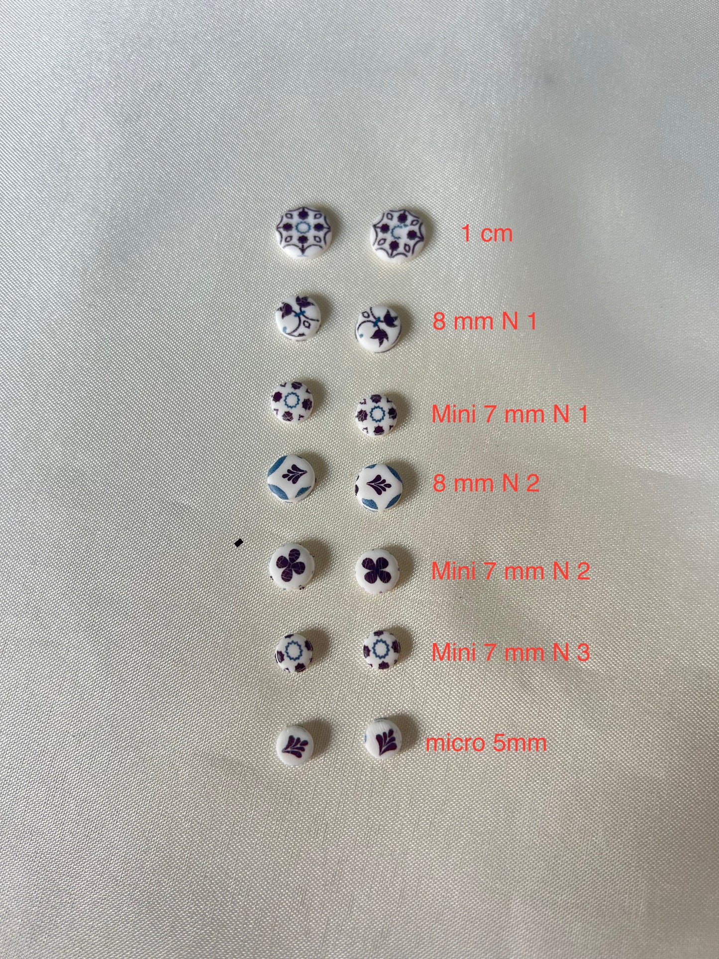 Mini Botones estampados portugal