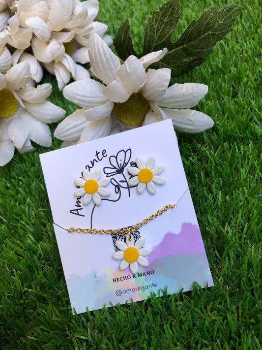 Conjunto Gargantilla y Pendientes Margarita