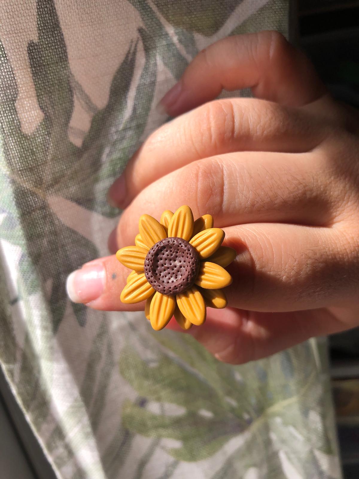 Anillo Girasol Doble (3cm)