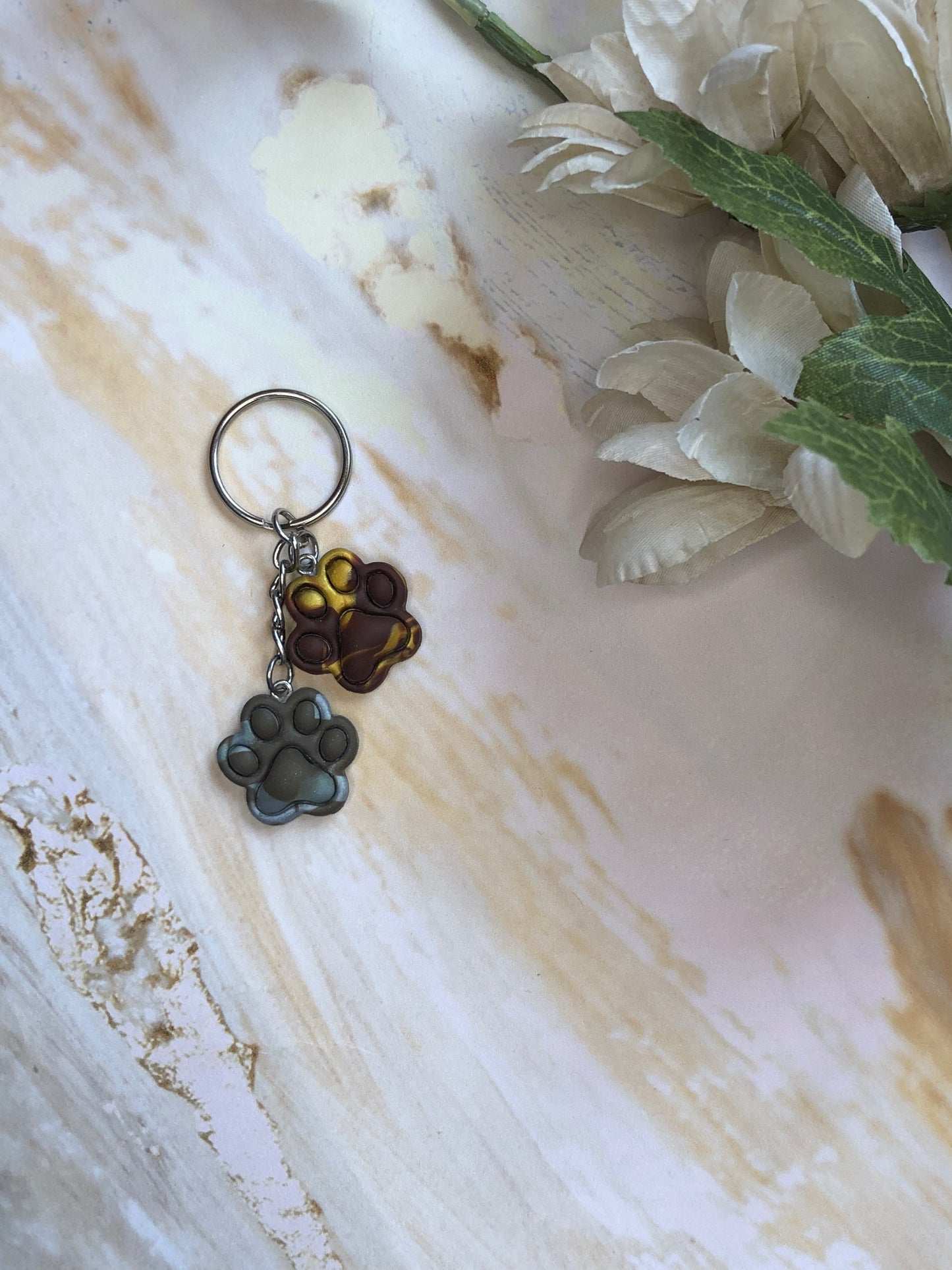 Huellas solidarias (llaveros)