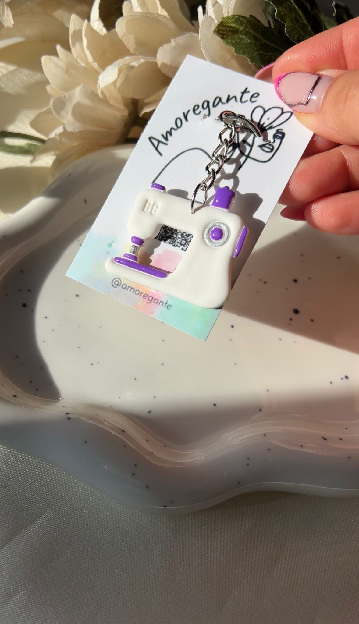 Maquina de coser (llavero)